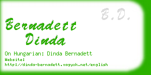 bernadett dinda business card